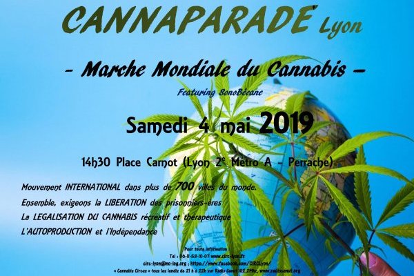 Marche mondiale du cannabis 2019 à Lyon