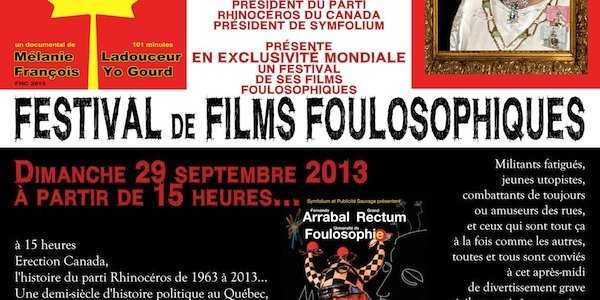 Image:Rhinocéros, Arrabal & Masturbation : Festival du film foulosophique